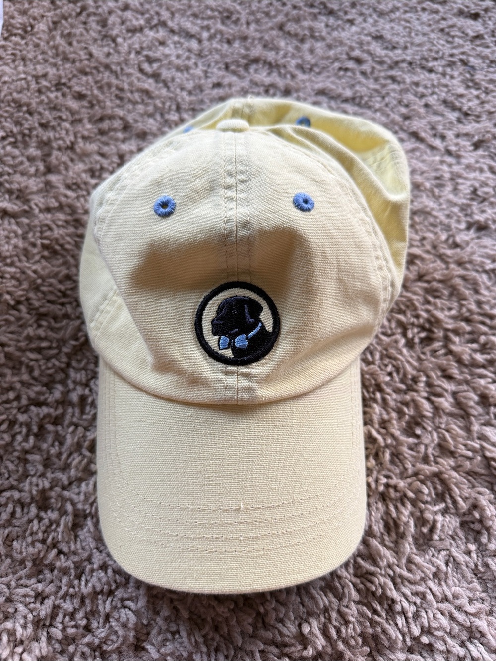 Southern Proper Pale Yellow Baseball Cap with Dog Patch